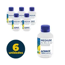 MEDIUM ACRILICO 100ML ACRILEX 6 UN