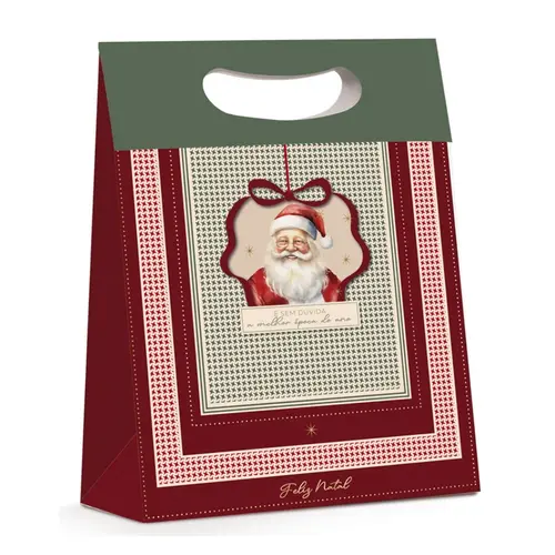 Caixa Presente Plus P 18CMX7,5CMX24CM Cromus Charm Natalino