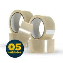 Fita Adesiva Transparente 45mm x 40m Com 05 Unidades