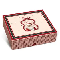 Caixa Presente Retangular c/ Tampa e Fundo M 25CMX5CMX20CM Cromus Charm Natalino
