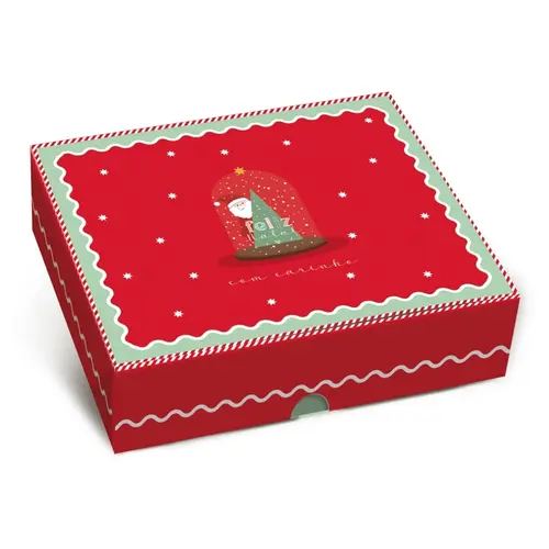 CAIXA PRESENTE RET C/TAMPA E FUNDO P 17CMX4,5CMX13,5CM CROMUS JOYFUL 10 UN