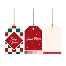 ETIQUETA PRESENTE TAG 5CMX8CM 12UN NATAL LOUVRE SORTIDA