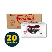 Papel Higiênico Interfolhado Cai Cai Duplo Branco 600 Folhas Personal Vip Caixa com 20 Pacotes