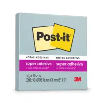 BLOCO RECADO ADESIVO REMOVIVEL 076MMX076MM POST-IT 090FL AZUL 12 UN