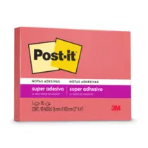 Bloco Adesivo Removível 076MMX102MM 90FL Rosa Poppy POST-IT