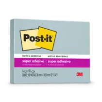 Bloco Adesivo Removivel 076MMX102MM 90FL AZUL POST-IT