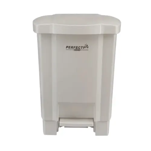 Cesto de Lixo Plástico com Pedal 17 Litros Perfect Pro Branco