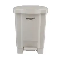 Cesto de Lixo Plástico com Pedal 17 Litros Perfect Pro Branco