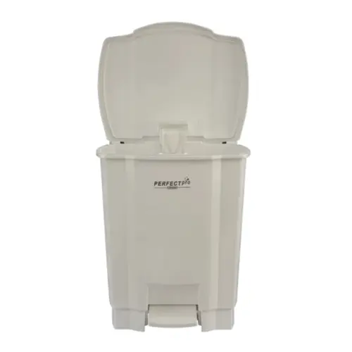 Cesto de Lixo Plástico com Pedal 35 Litros Perfect Pro Branco
