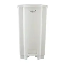 Cesto de Lixo Plástico com Pedal 100 Litros Perfect Pro Branco
