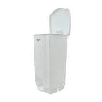 Cesto de Lixo Plástico com Pedal 100 Litros Perfect Pro Branco