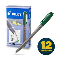 MARCADOR RETROPROJETOR PILOT 1.0 VERDE 12 UN