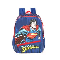 Mochila Infantil Sem Rodas Luxcel Super Homem Azul IS42261SM