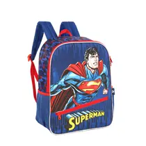 Mochila Infantil Sem Rodas Luxcel Super Homem Azul IS42261SM