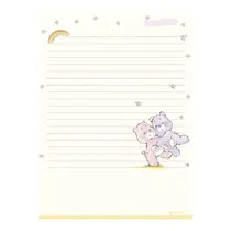Papel de Carta Bloco 179x241mm Animativa 50 Folhas Ursinhos Carinhosos