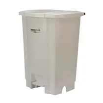 Cesto de Lixo Plástico com Pedal 50 Litros Perfect Pro Branco