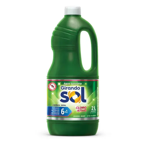 Alvejante Água Sanitária 2L Cloro Ativo Girando Sol
