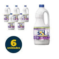 ALVEJANTE AGUA SANITARIA 02L GIRANDO SOL CLORO ATIVO LAVANDA 6 UN