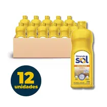 Cera Liquida para Piso Girando Sol Amarela 750ml Caixa com 12 Unidades