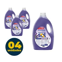 Desinfetante Girando Sol Lavanda 5L com 4 Unidades