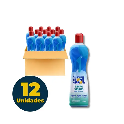 Alvejante sem Cloro Girando Sol Tira Manchas 1L Caixa com 12 Unidades