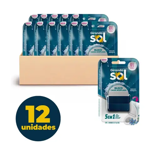 PEDRA SANITARIA CAIXA ACOPLADA 35G 2UN GIRANDO SOL FRESCOR MARINHO 12 UN