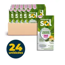 PASTILHA SANITARIA ADESIVA 9G 3UN GIRANDO SOL ENCANTO CITRICO 24 UN