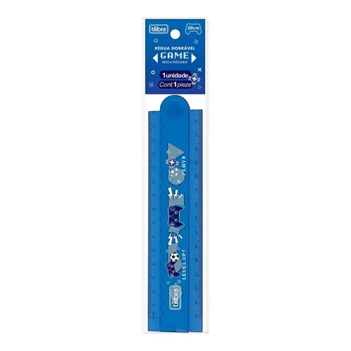 REGUA PLAST 30CM TILIBRA DOBRAVEL 30CM/15CM GAME