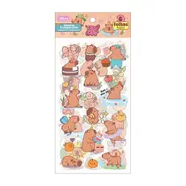 ADESIVO STICKER 06 FOLHAS TILIBRA CAPYCLUB CAPIVARA