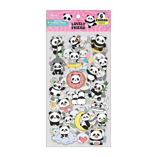ADESIVO STICKER 06 FOLHAS TILIBRA LOVELY FRIEND