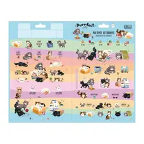 ADESIVO STICKER 01 CARTELA G TILIBRA PURRFECT CATS