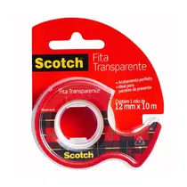 Fita Adesiva 12mm x 10m Scotch com Dispensador