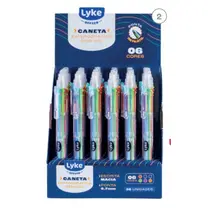 Caneta Semi Gel 0.7mm Retrátil 6 cores Lyke