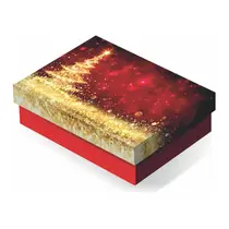 Caixa Presente Duplex Retangular M 30CMX20CMX9CM Natal - 31054