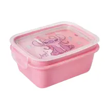 Marmita Plástica Trava Divisória 650ml Stitch Angel