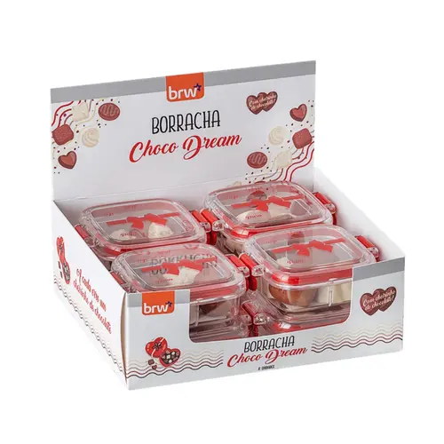 Borracha Fantasia Mini Marmitinha 4uni Choco Dream BRW