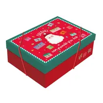 Caixa Presente Retangular c/ Tampa 24CMX8CMX18CM P Presentes Natal Cromus