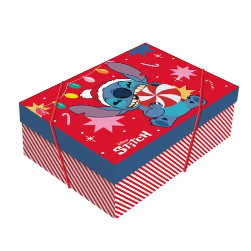 Caixa Presente Retangular c/ Tampa 24CMX8CMX18CM P Aloha Stitch Cromus