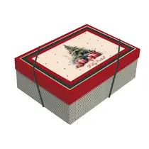 Caixa Presente Retangular c/ Tampa 24CMX8CMX18CM P Charm Arvore Cromus