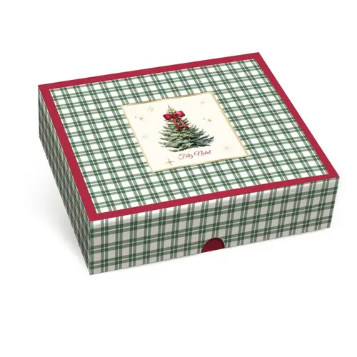 Caixa Presente Retangular c/ Tampa e Fundo M 25CMX5CMX20CM Pinheiro Cromus