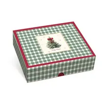 CAIXA PRESENTE RET C/TAMPA E FUNDO G 30CMX6CMX24CM CROMUS PINHEIRO 10 UN