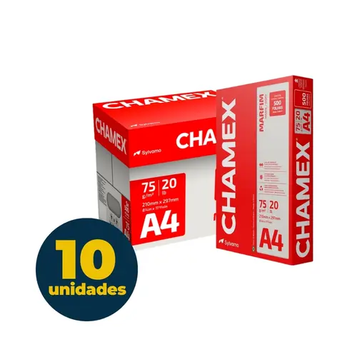 PAPEL SULFITE A4 21CMX29,7CM 75G 500 FL CHAMEX COLORS MARFIM 10 PCT
