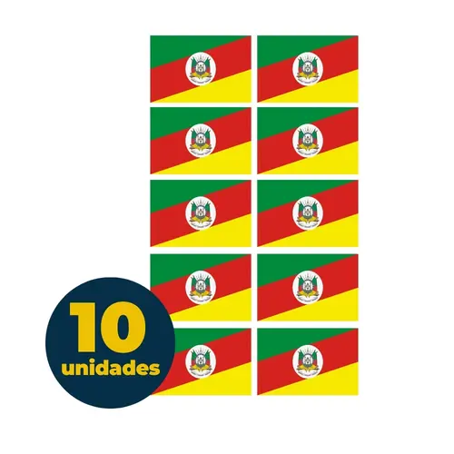 ADESIVO VINIL 8CMX5,5CM BANDEIRA RIO GRANDE DO SUL 0010 UN