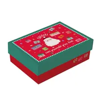 Caixa Presente Retangular c/ Tampa M 35CMX25CMX11CM Presentes Natal Cromus
