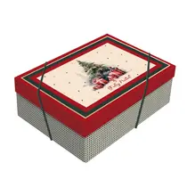 Caixa Presente Retangular c/ Tampa M 35CMX25CMX11CM Charm Arvore Cromus
