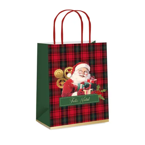 SACOLA PAPEL PRESENTE G 32CMX26,5CMX13CM CROMUS MAGIA INFINITA 10 UN