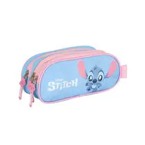 Estojo Infantil 3 Zíperes Luxcel Stitch Azul ET50045SC