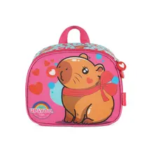 Lancheira Escolar Luxcel UP4YOU Capivara Pink LA42113UP