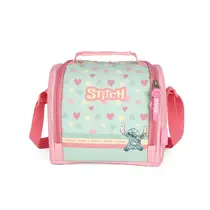 Lancheira Escolar Luxcel Stitch Verde LA50093SC