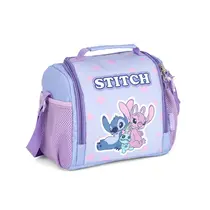 Lancheira Escolar Luxcel Stitch Roxa LA50093SC